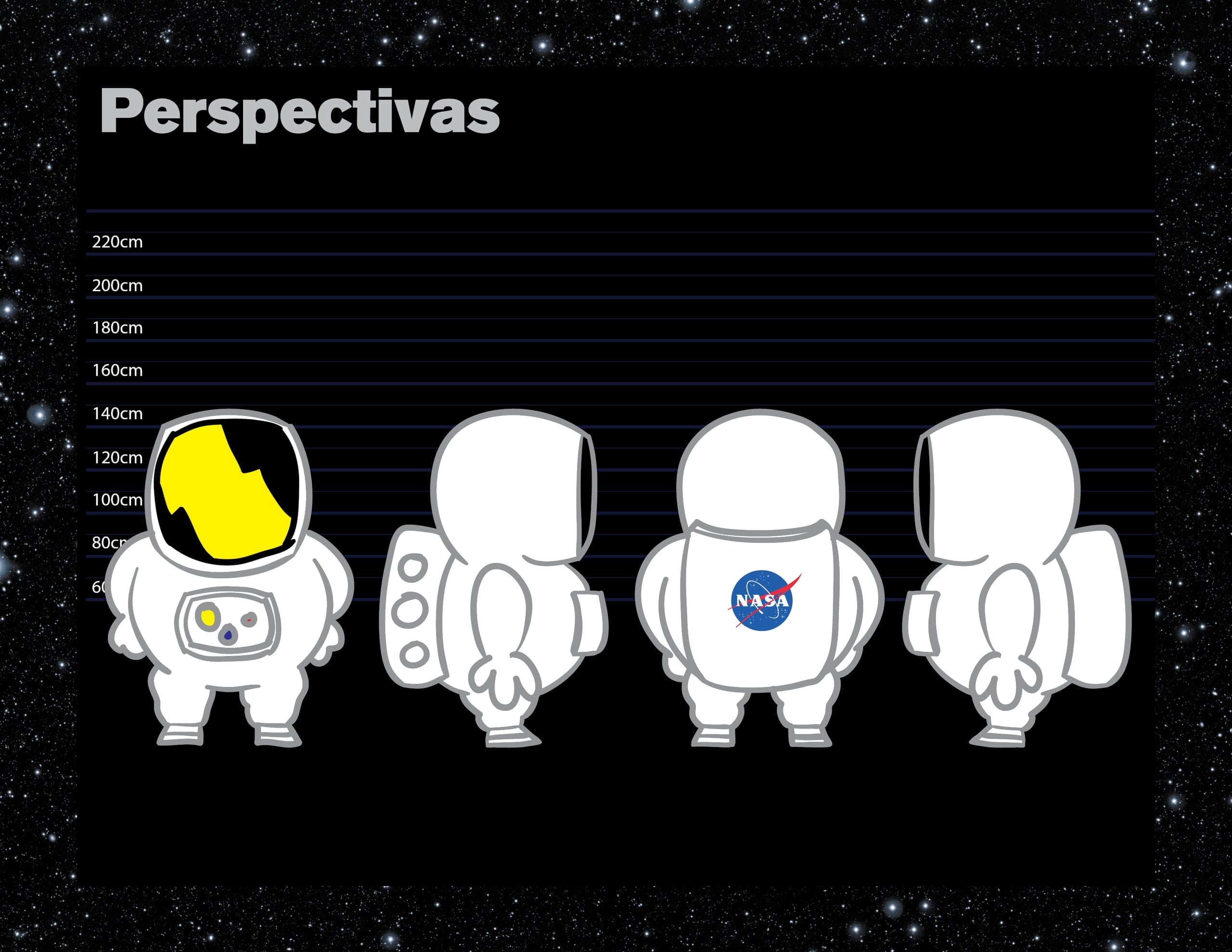 Apollo astronaut mascot guide with biography, expressions, turnaround views, brand colors, and merchandise examples